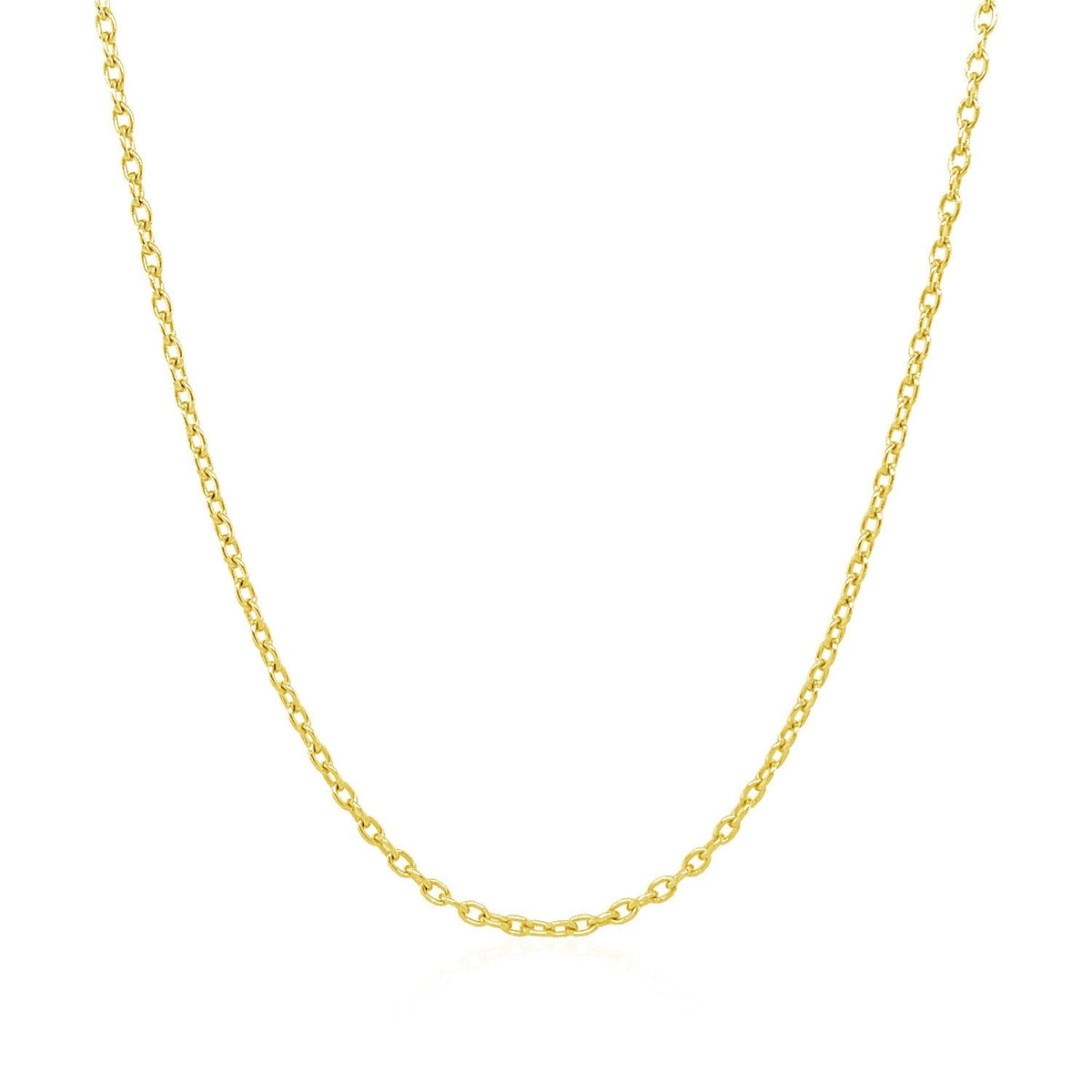 14k yellow gold 1.5mm round cable chain, lobster clasp, Avera Group, view 2