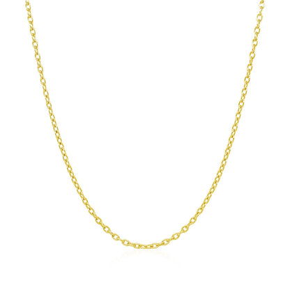 14k yellow gold 1.5mm round cable chain, lobster clasp, Avera Group, view 2
