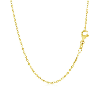 14k yellow gold 1.5mm round cable chain, lobster clasp, Avera Group, view 3