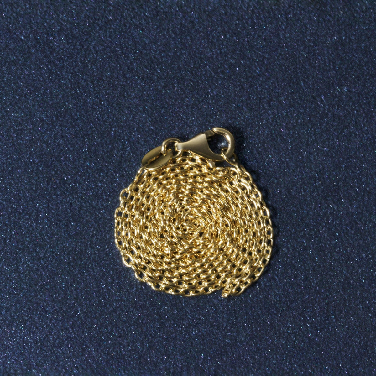 14k yellow gold 1.5mm round cable chain, lobster clasp, Avera Group, view 6