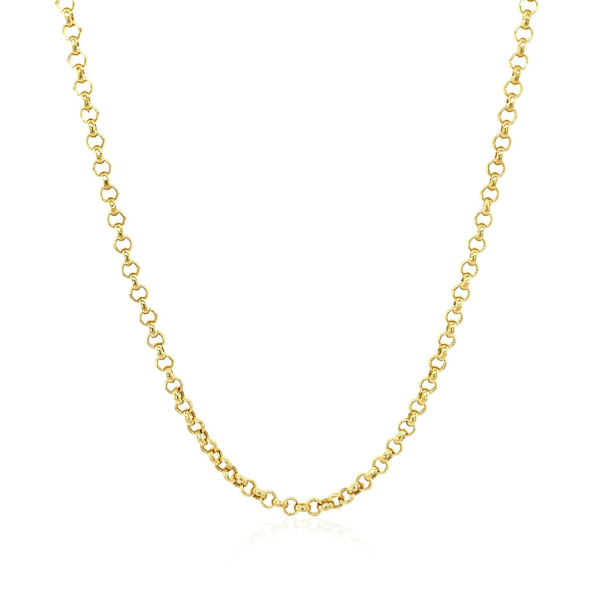 14k yellow gold 2.50mm rolo chain, Avera Group, view 2