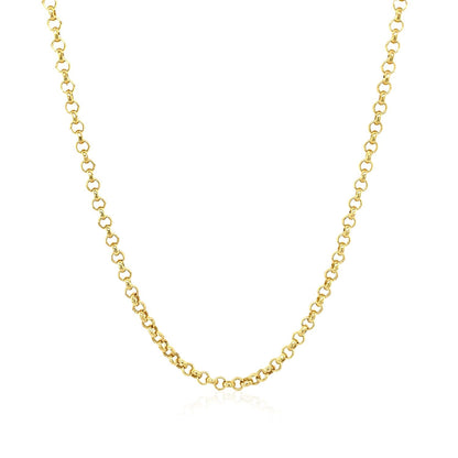14k yellow gold 2.50mm rolo chain, Avera Group, view 2