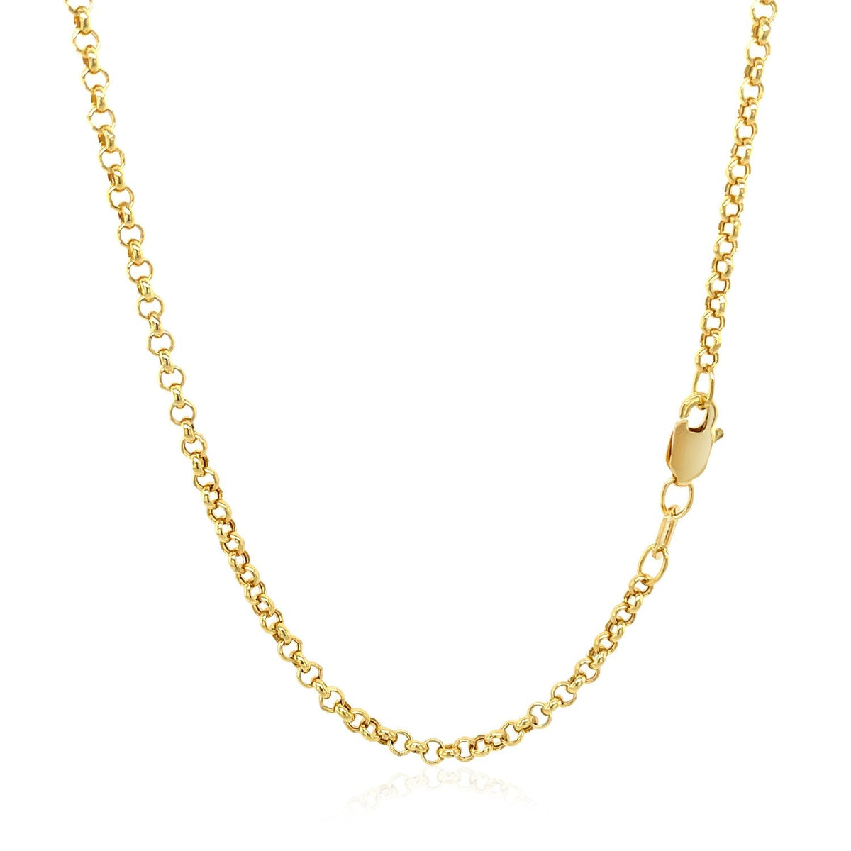 14k yellow gold 2.50mm rolo chain, Avera Group, view 3