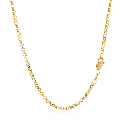 14k yellow gold 2.50mm rolo chain, Avera Group, view 3