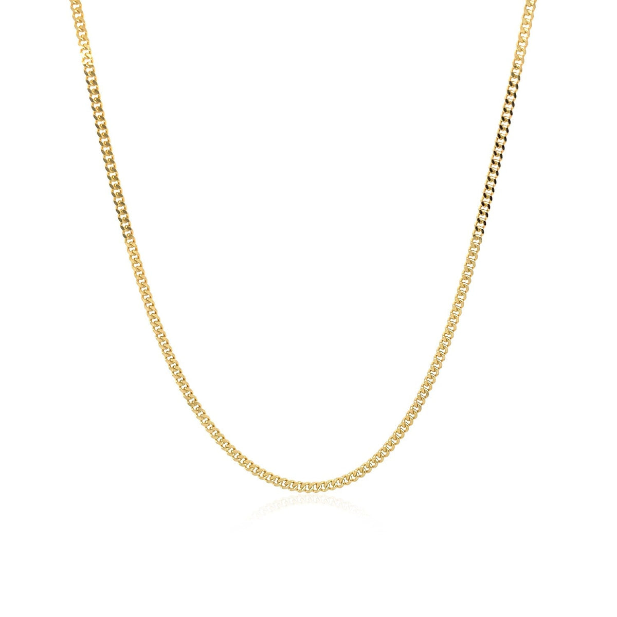 14k yellow gold gourmette chain, 1.40mm by Avera Group, view 2