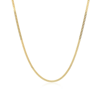 14k yellow gold gourmette chain, 1.40mm by Avera Group, view 2