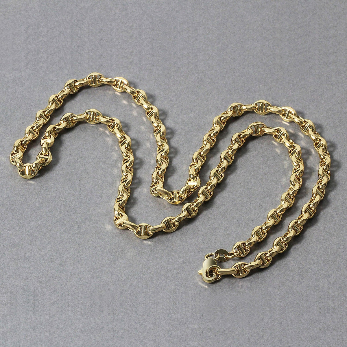 14k yellow gold anchor chain 4.50mm, Avera Group, view 5