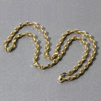 14k yellow gold anchor chain 4.50mm, Avera Group, view 5