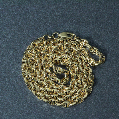 14k yellow gold anchor chain 4.50mm, Avera Group, view 6