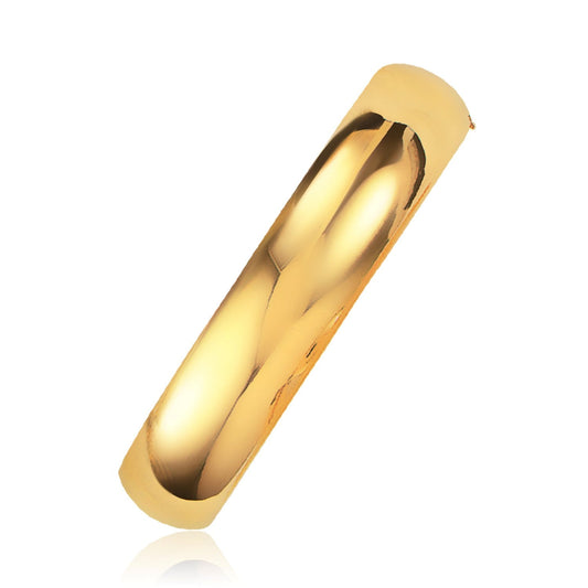 Classic Bangle in 14k Yellow Gold (13.5mm) by Avera Group
