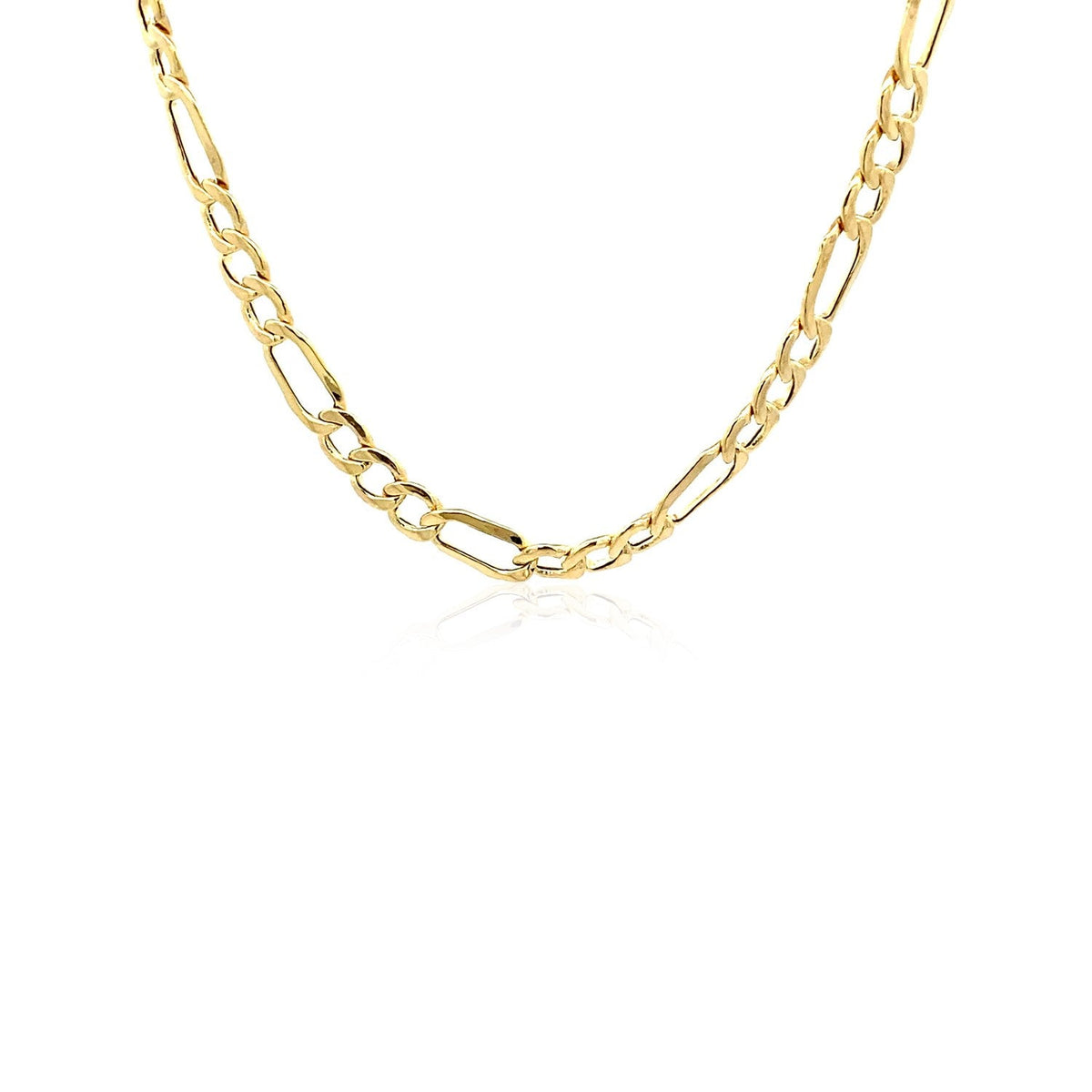 14k yellow gold lite Figaro chain, 4.7mm by Avera Group, view 3