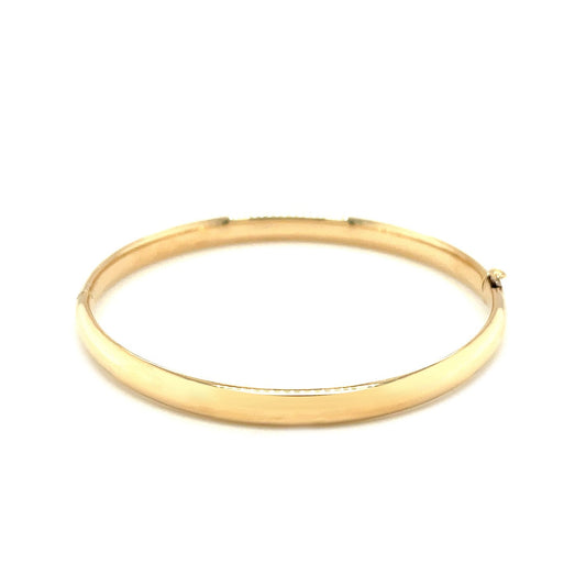 Children's 14k yellow gold polished dome bangle, Avera Group, view 2