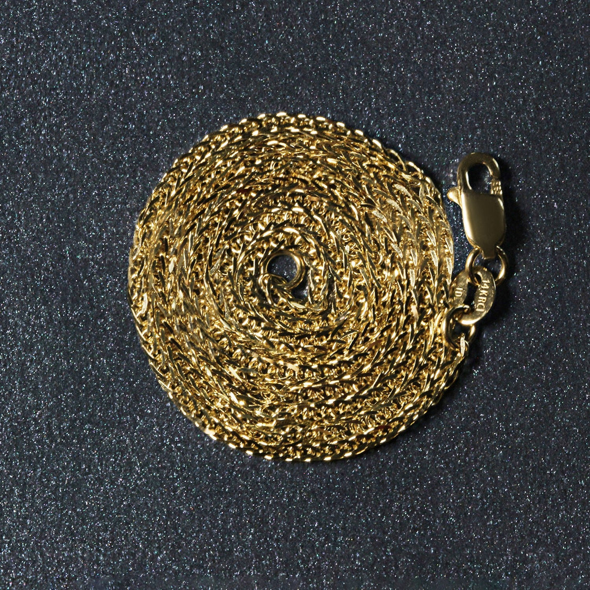 14k yellow gold square wheat chain, 1.80mm by Avera Group, view 5
