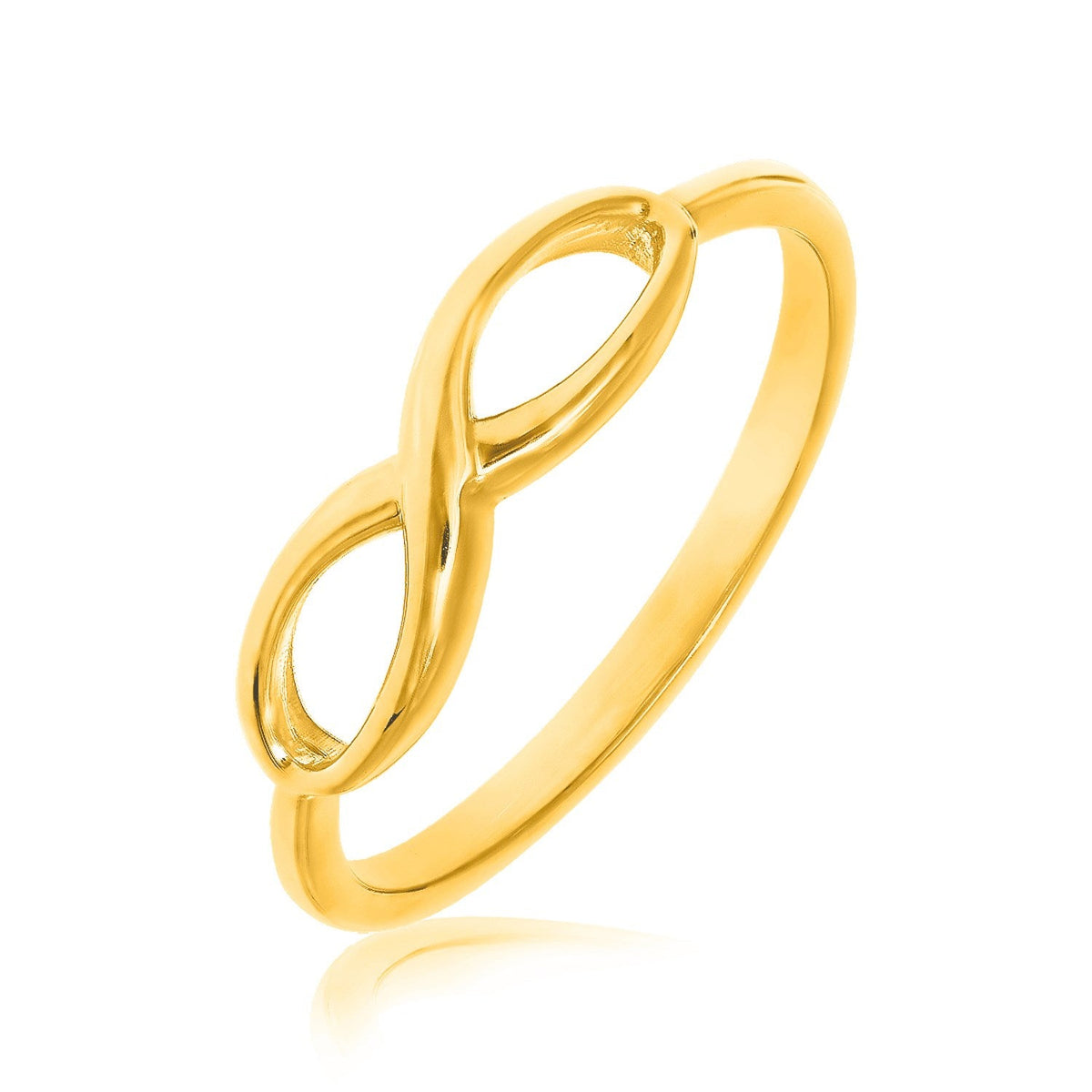 14k yellow gold high polish infinity ring by Avera Group
