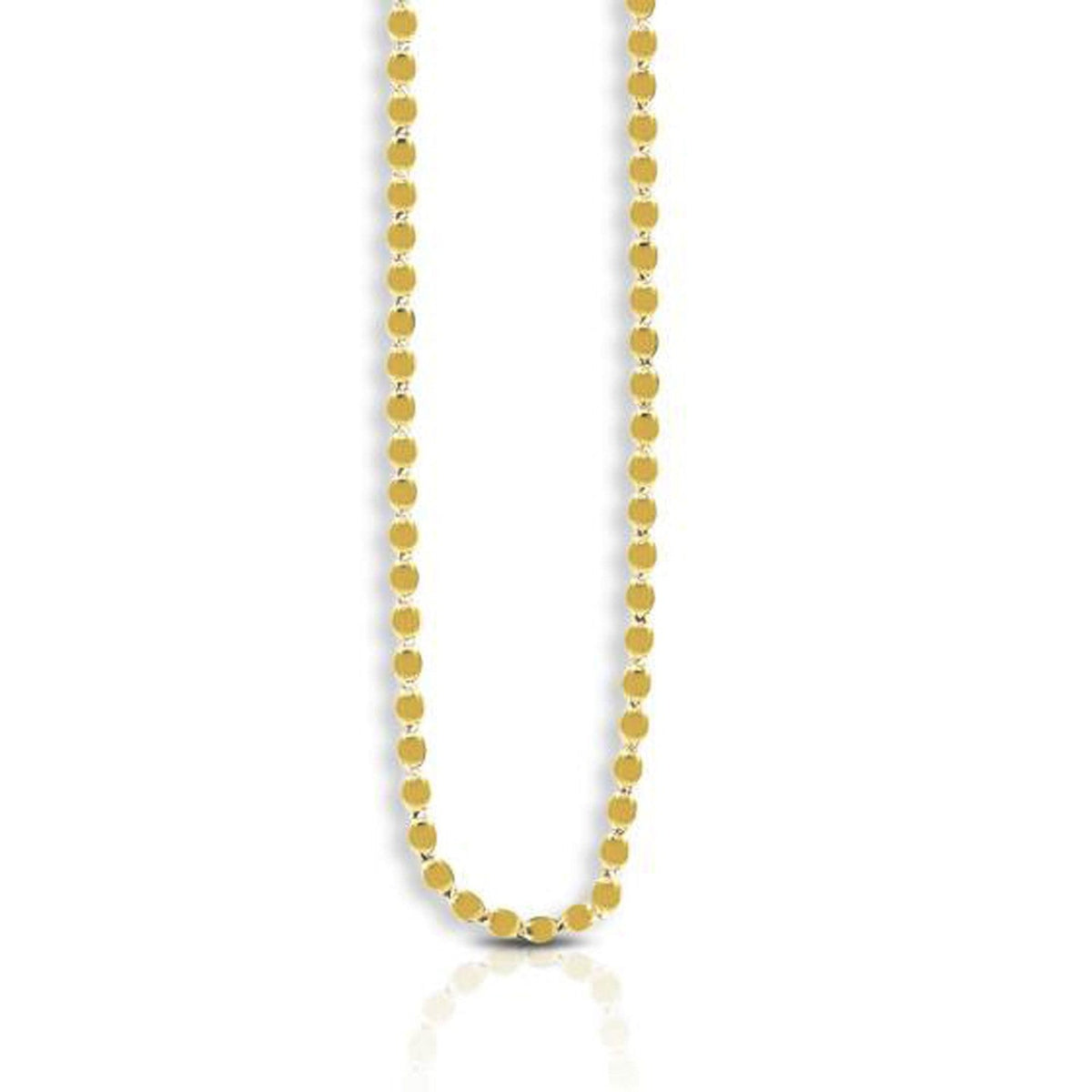 14k yellow gold oval mirror chain, 2.2mm by Avera Group