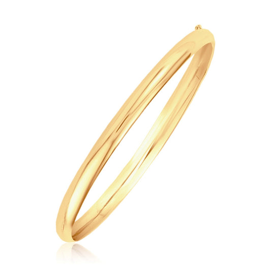 Classic Bangle in 14k Yellow Gold (5.0mm) by Avera Group