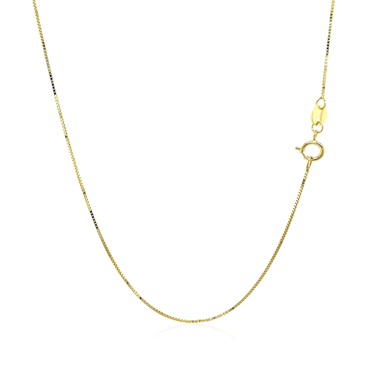 10k Yellow Gold Classic Box Chain (0.60 mm), Avera Group, view 3
