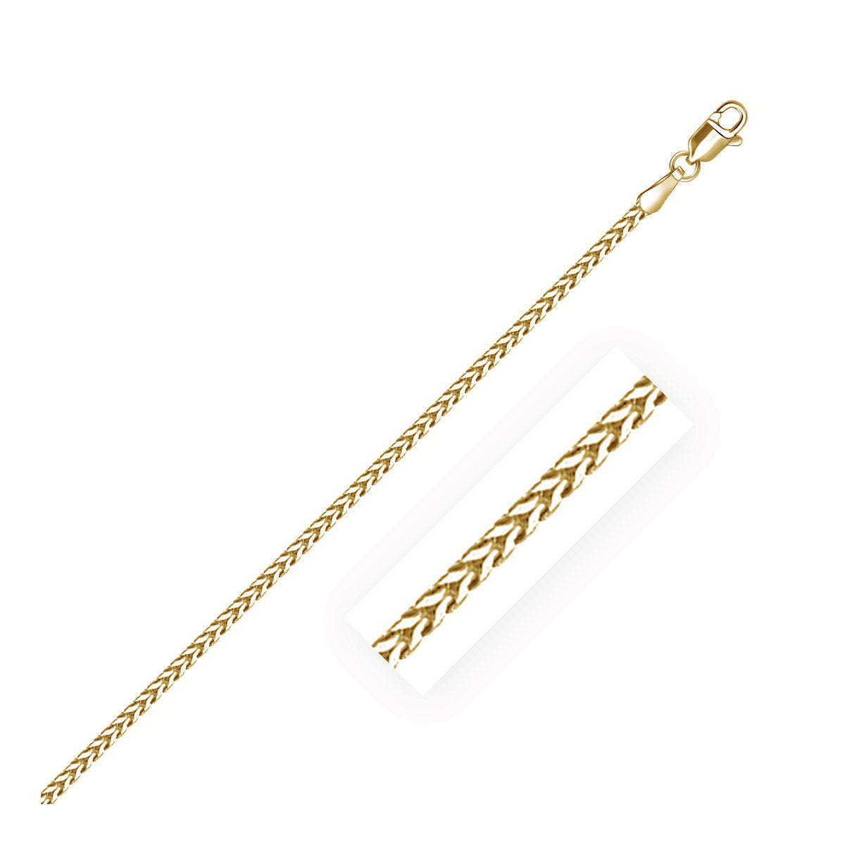 14k yellow gold franco chain, 1.60mm by Avera Group