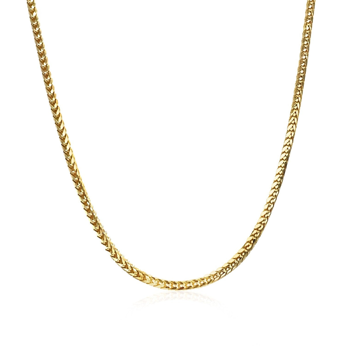 14k yellow gold franco chain, 1.60mm by Avera Group, view 2