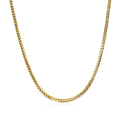 14k yellow gold franco chain, 1.60mm by Avera Group, view 2