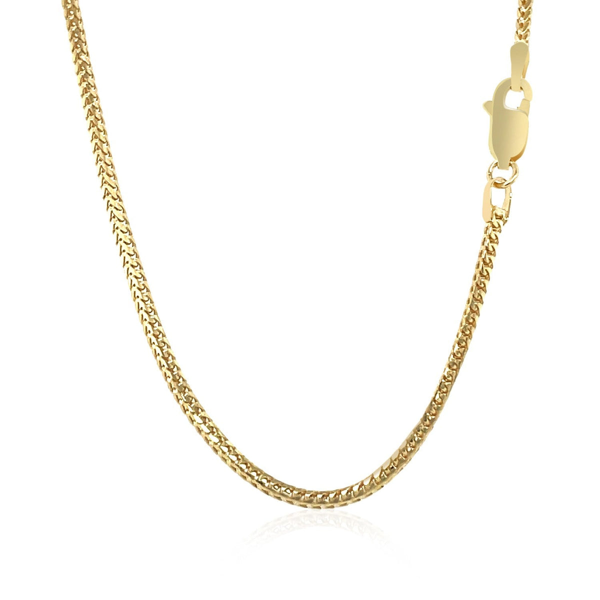 14k yellow gold franco chain, 1.60mm by Avera Group, view 3