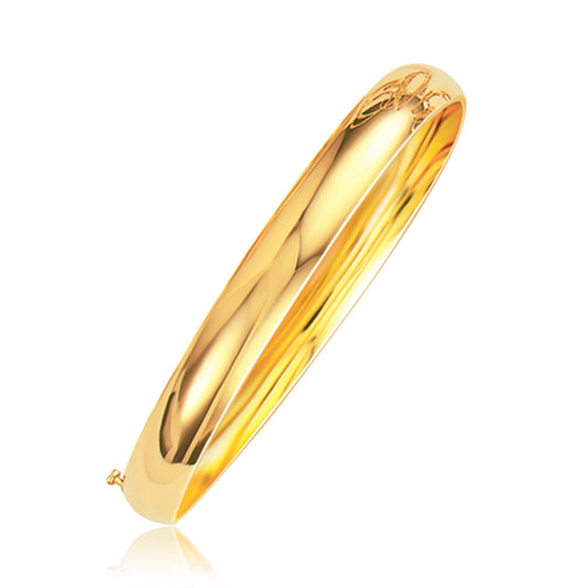 Classic Bangle in 14k Yellow Gold (8.00 mm) by Avera Group
