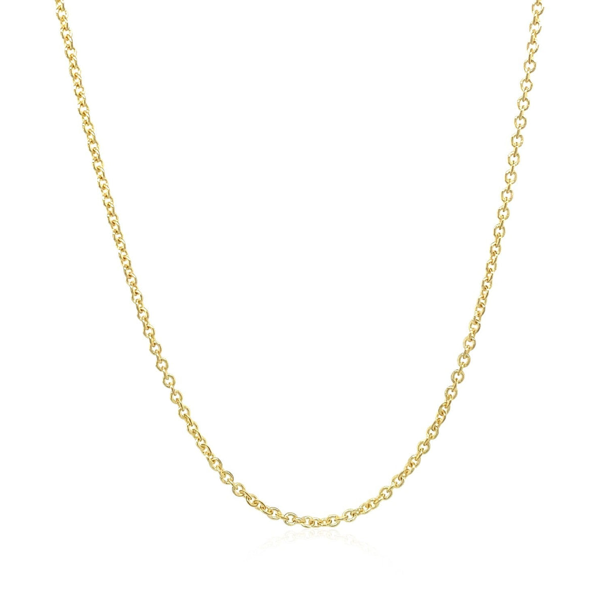 14k yellow gold forsantina lite cable link chain, 1.50mm by Avera Group, view 2