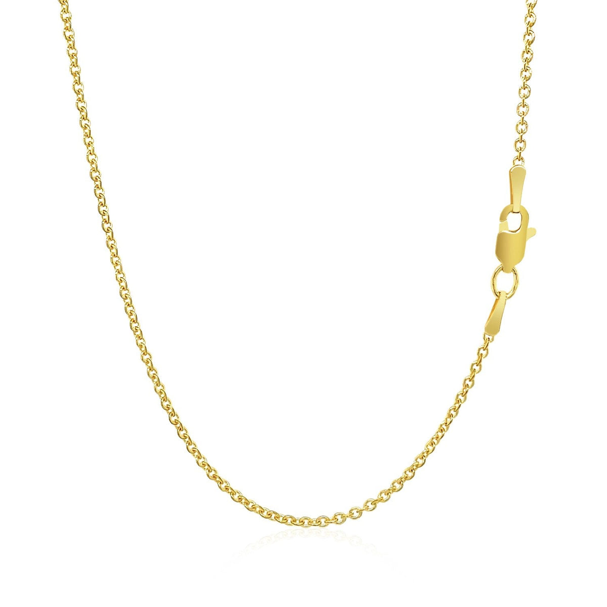 14k yellow gold forsantina lite cable link chain, 1.50mm by Avera Group, view 3