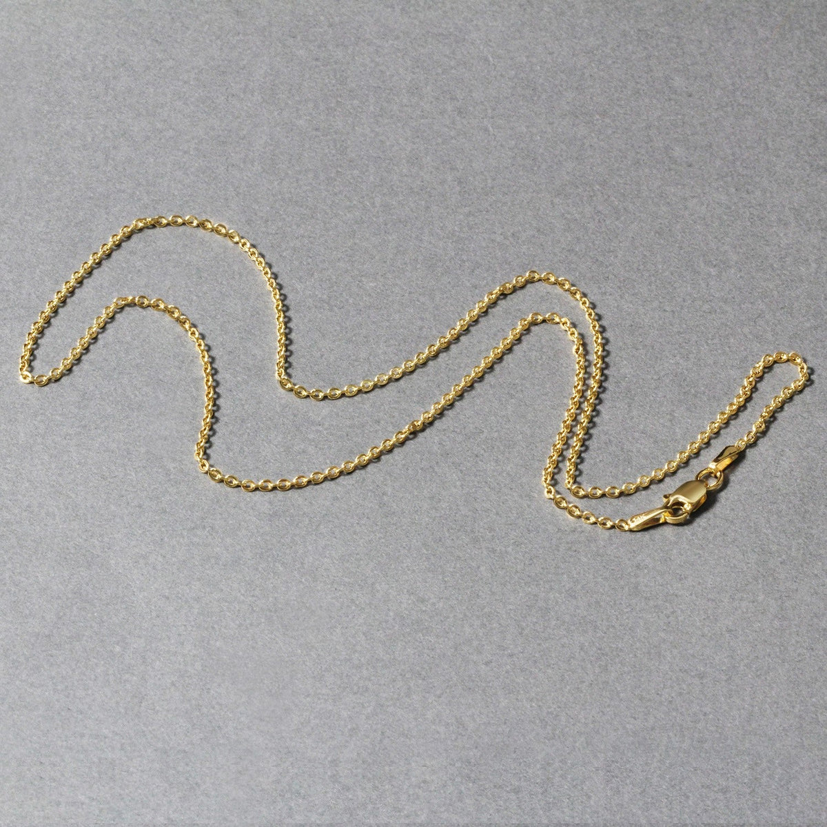 14k yellow gold forsantina lite cable link chain, 1.50mm by Avera Group, view 5