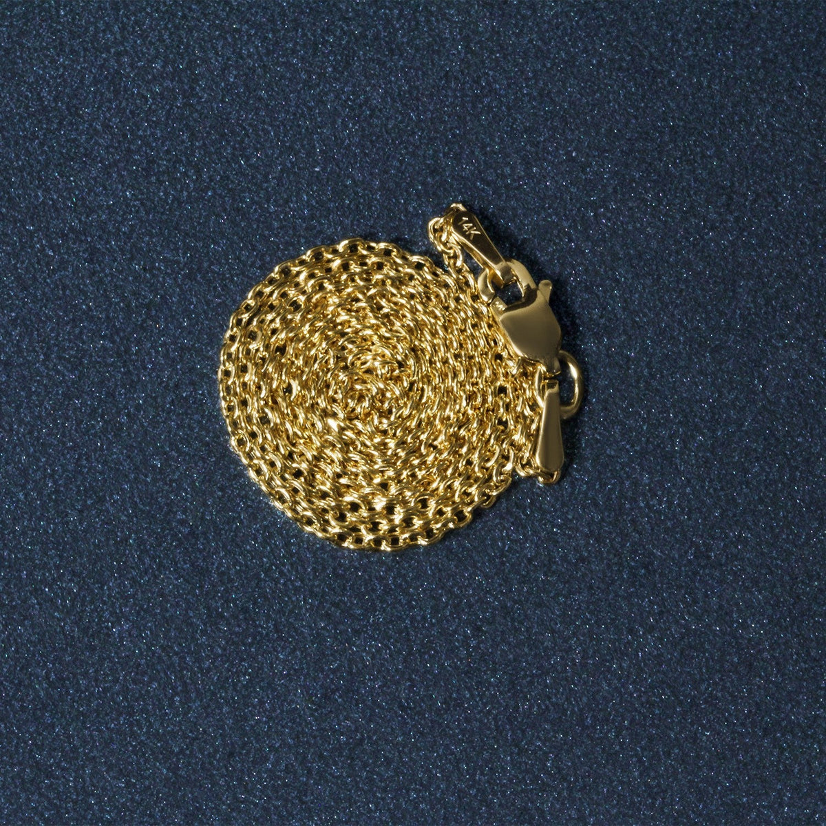 14k yellow gold forsantina lite cable link chain, 1.50mm by Avera Group, view 6
