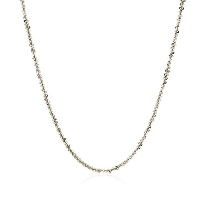 Rhodium Plated 1.7mm Sterling Silver Sparkle Style Chain by Avera Group