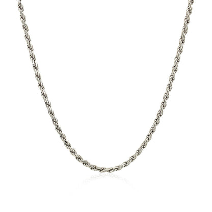 Sterling Silver 1.8mm Diamond Cut Rope Style Chain by Avera Group