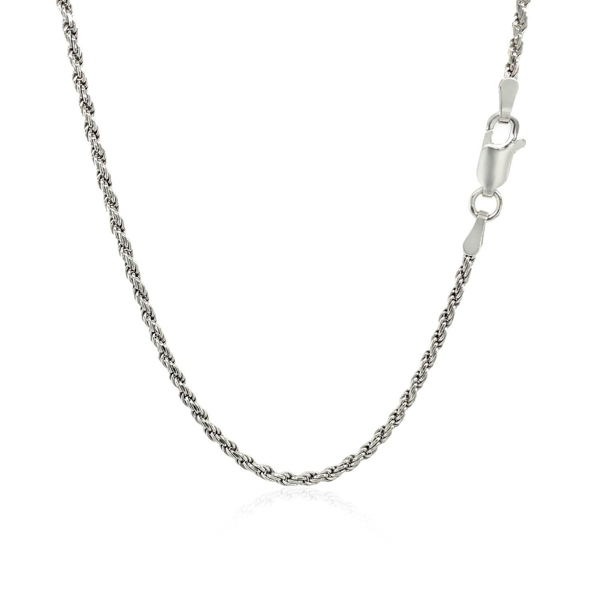 Sterling Silver 1.8mm Diamond Cut Rope Style Chain by Avera Group