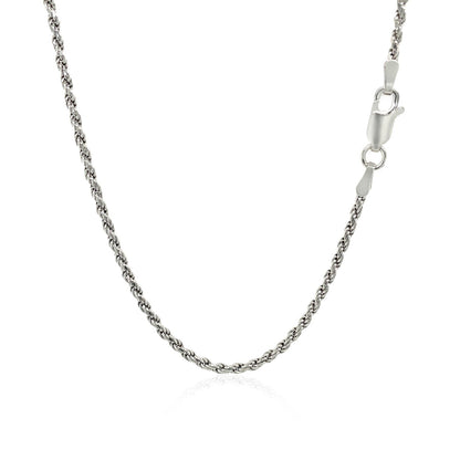 Sterling Silver 1.8mm Diamond Cut Rope Style Chain by Avera Group