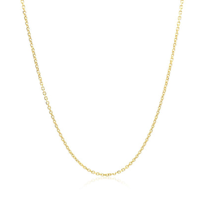 14k yellow gold diamond-cut cable link chain with lobster clasp, 1.1mm, Avera Group, view 2