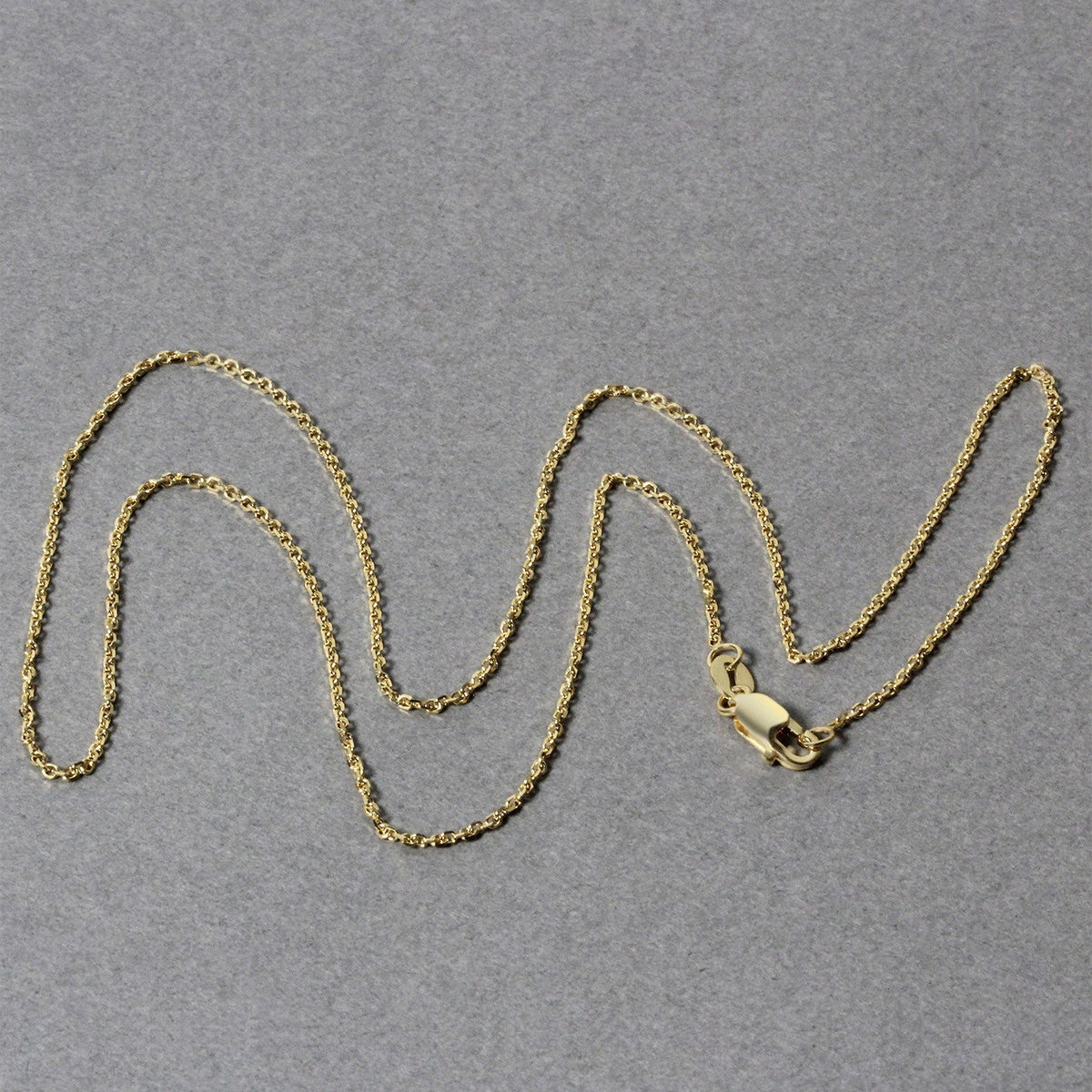 14k yellow gold diamond-cut cable link chain with lobster clasp, 1.1mm, Avera Group, view 5