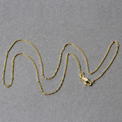 14k yellow gold diamond-cut cable link chain with lobster clasp, 1.1mm, Avera Group, view 5