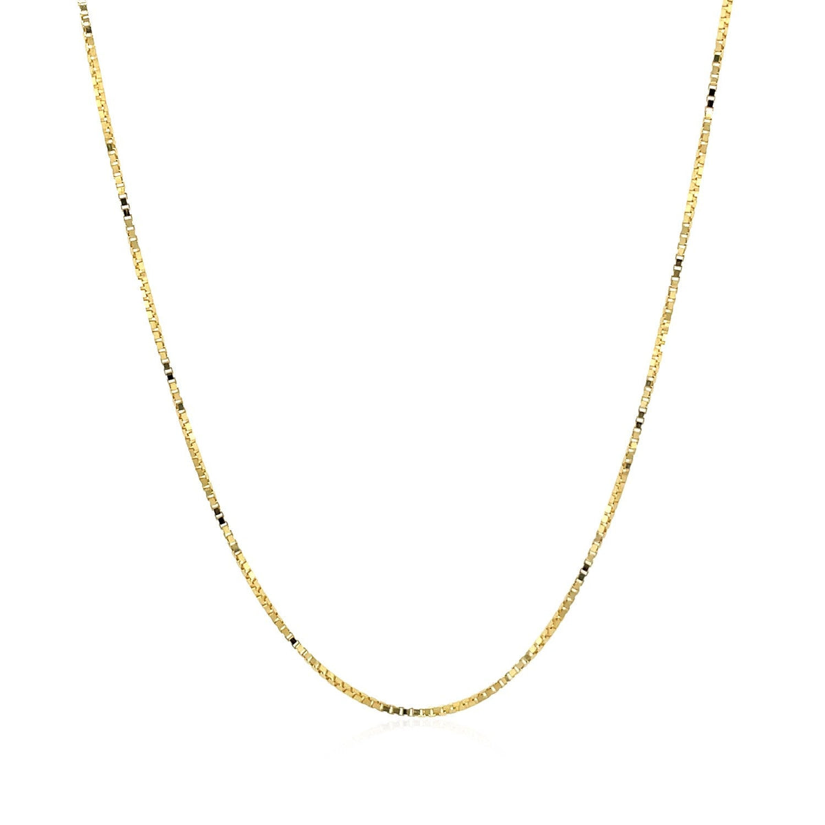 14k yellow gold classic box chain, 0.68mm, Avera Group, view 2