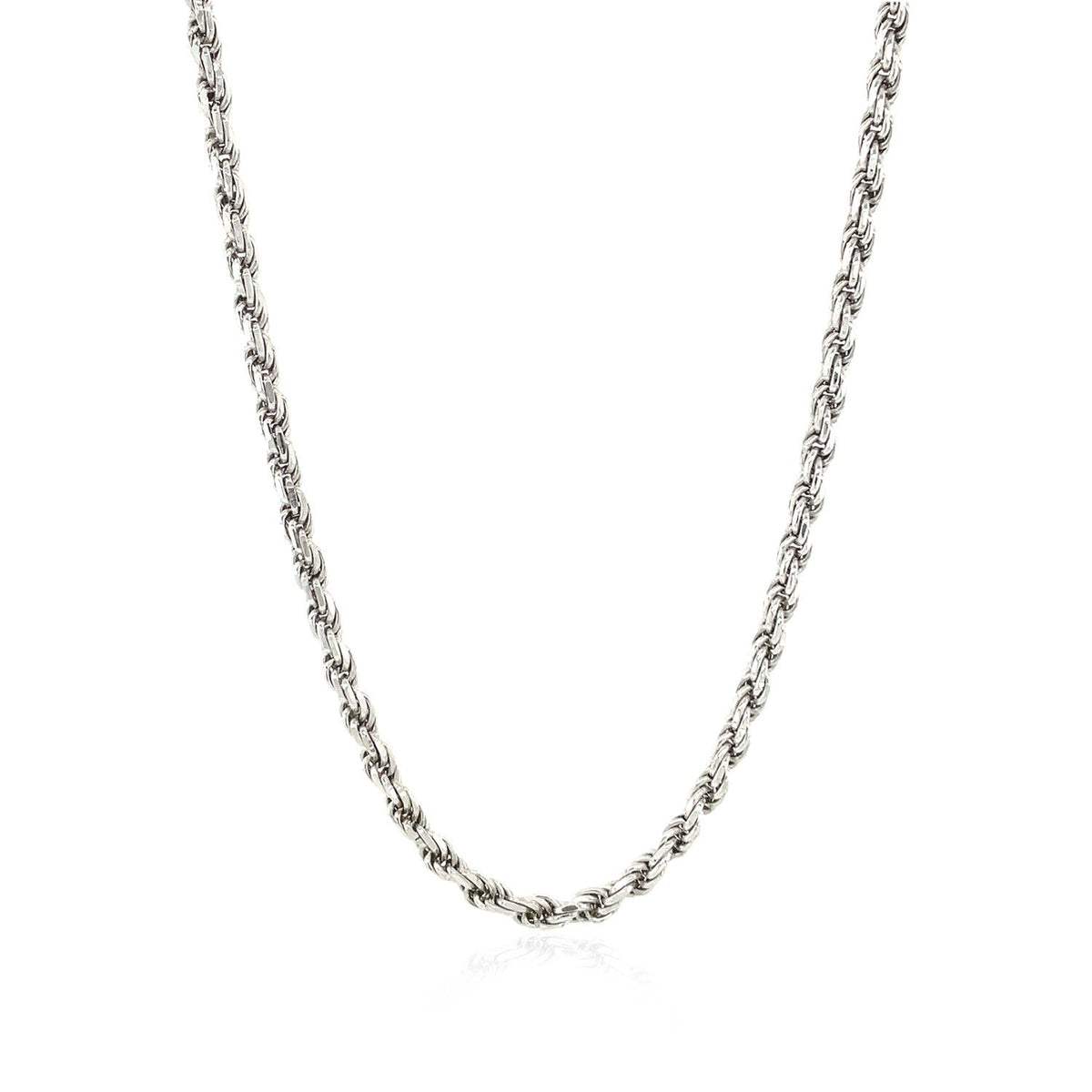 Sterling Silver 2.9mm Diamond Cut Rope Style Chain by Avera Group