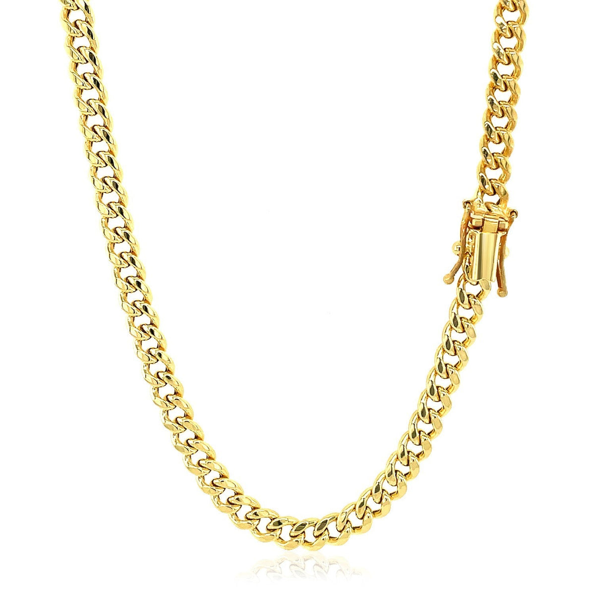 10k Yellow Gold Semi Solid Miami Cuban Chain (4.50 mm), Avera Group, view 3