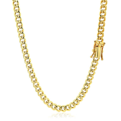10k Yellow Gold Semi Solid Miami Cuban Chain (4.50 mm), Avera Group, view 6