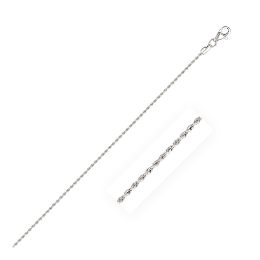 14k white gold diamond-cut rope bracelet 1.5mm by Avera Group