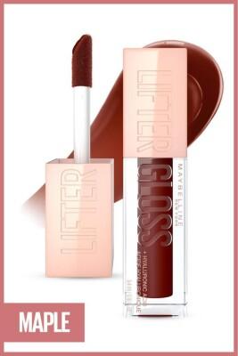 Maybelline Lifter Gloss: Honey Maple Hydrating Lip Gloss - Natural Warm Tone, Plumping Hyaluronic Acid Shine, Non-Sticky Formula by Beauty Care Bag