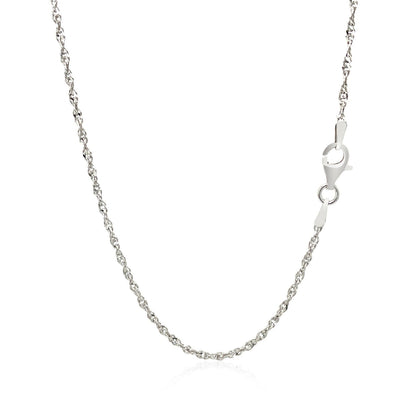 Sterling Silver 2.0mm Singapore Style Chain by Avera Group