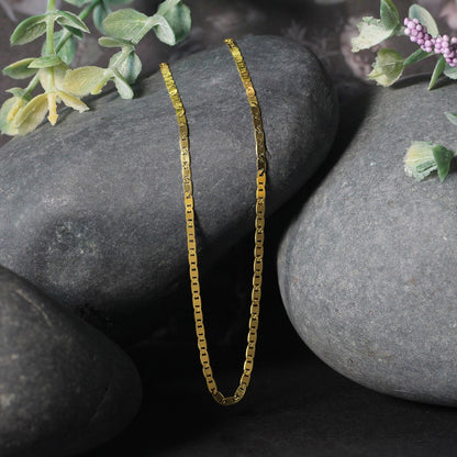 14k yellow gold mariner link chain, 1.7mm by Avera Group, view 3