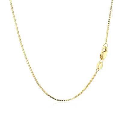 18k yellow gold classic box chain, 0.85mm by Avera Group, view 4