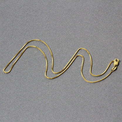 18k yellow gold classic box chain, 0.85mm by Avera Group, view 6