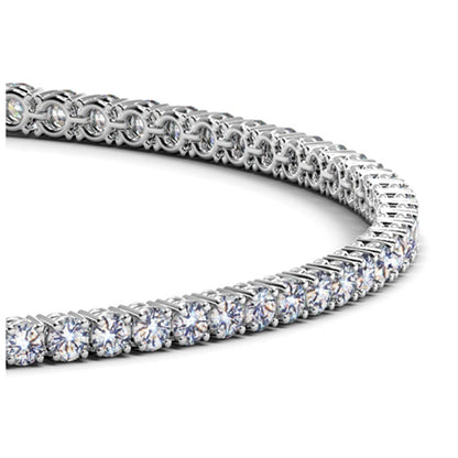 Lab Grown Round Diamond Tennis Bracelet in 14k White Gold (2 cctw F/G VS2/SI1) by Avera Group