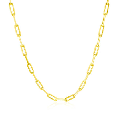 18k yellow gold paperclip chain, 2.50mm by Avera Group, view 2