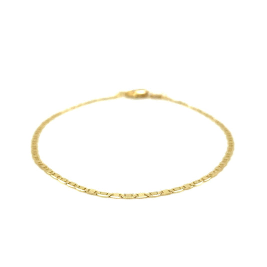 10k Yellow Gold Mariner Link Anklet 1.7mm, Avera Group, view 2